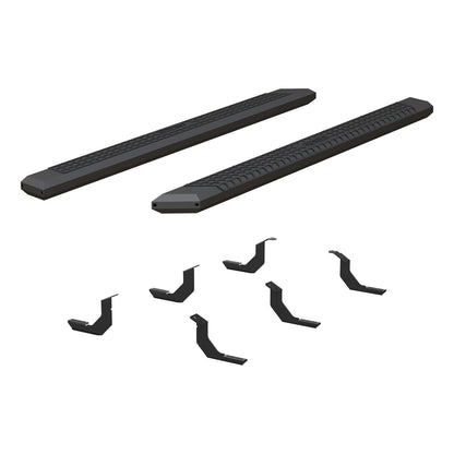 ARIES AdvantEDGE Black Aluminum 85-in Truck Running Boards for Toyota Tundra Access Cab/CrewMax Cab (2007-2021) - 2556019