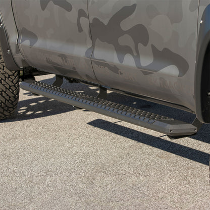 ARIES AdvantEDGE Black Aluminum 85-in Truck Running Boards for Toyota Tundra Access Cab/CrewMax Cab (2007-2021) - 2556019