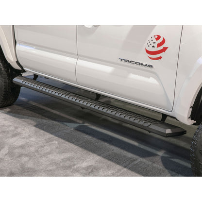ARIES AdvantEDGE Black Aluminum 85-in Truck Running Boards for Toyota Tacoma Double Cab (2005-2023) - 2556023
