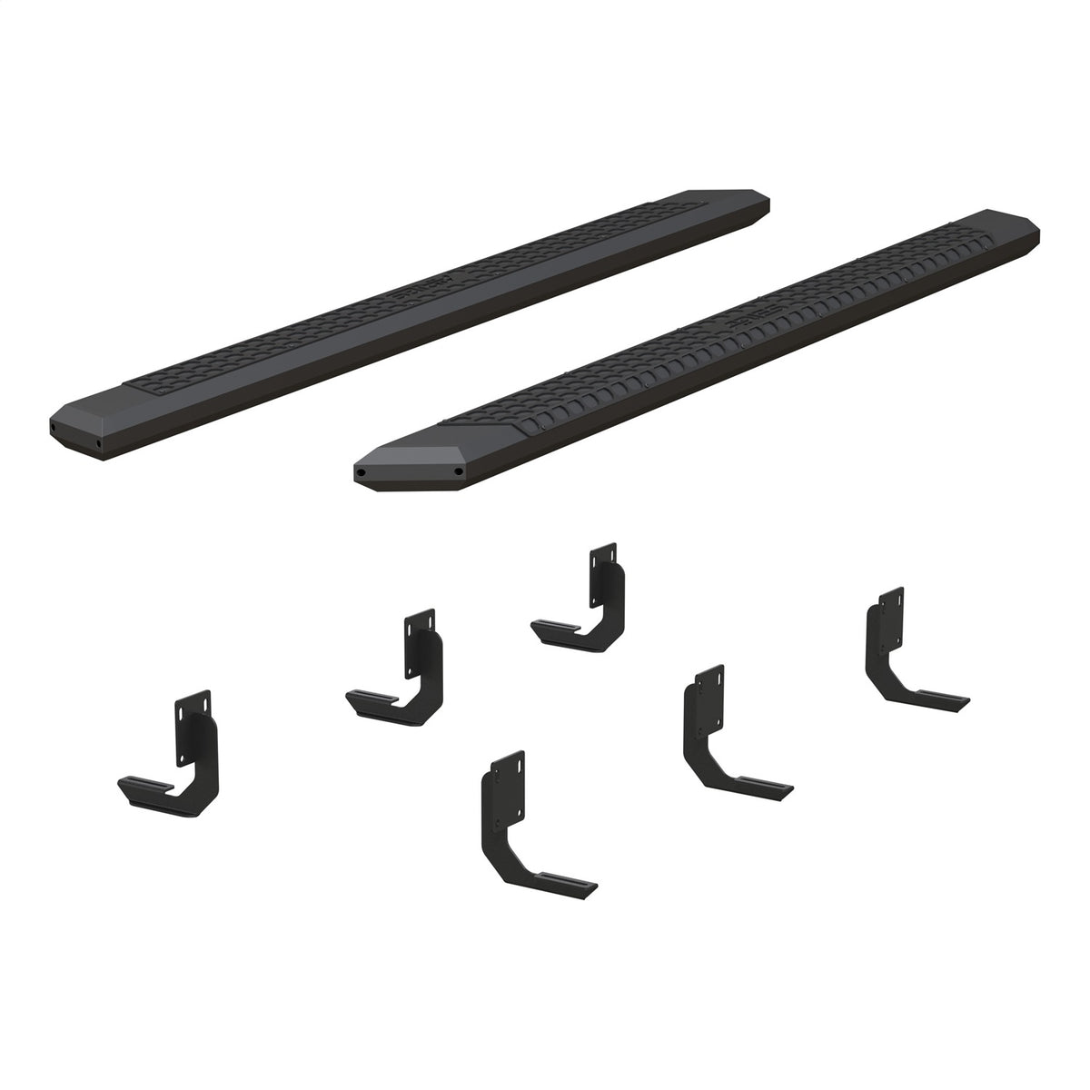ARIES AdvantEDGE Black Aluminum 91-in Truck Running Boards for Ford F-250/F-350/F-450 Super Duty SuperCrew (1999-2016) - 2556024
