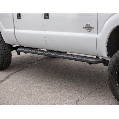 ARIES AdvantEDGE Black Aluminum 91-in Truck Running Boards for Ford F-250/F-350/F-450 Super Duty SuperCrew (1999-2016) - 2556024
