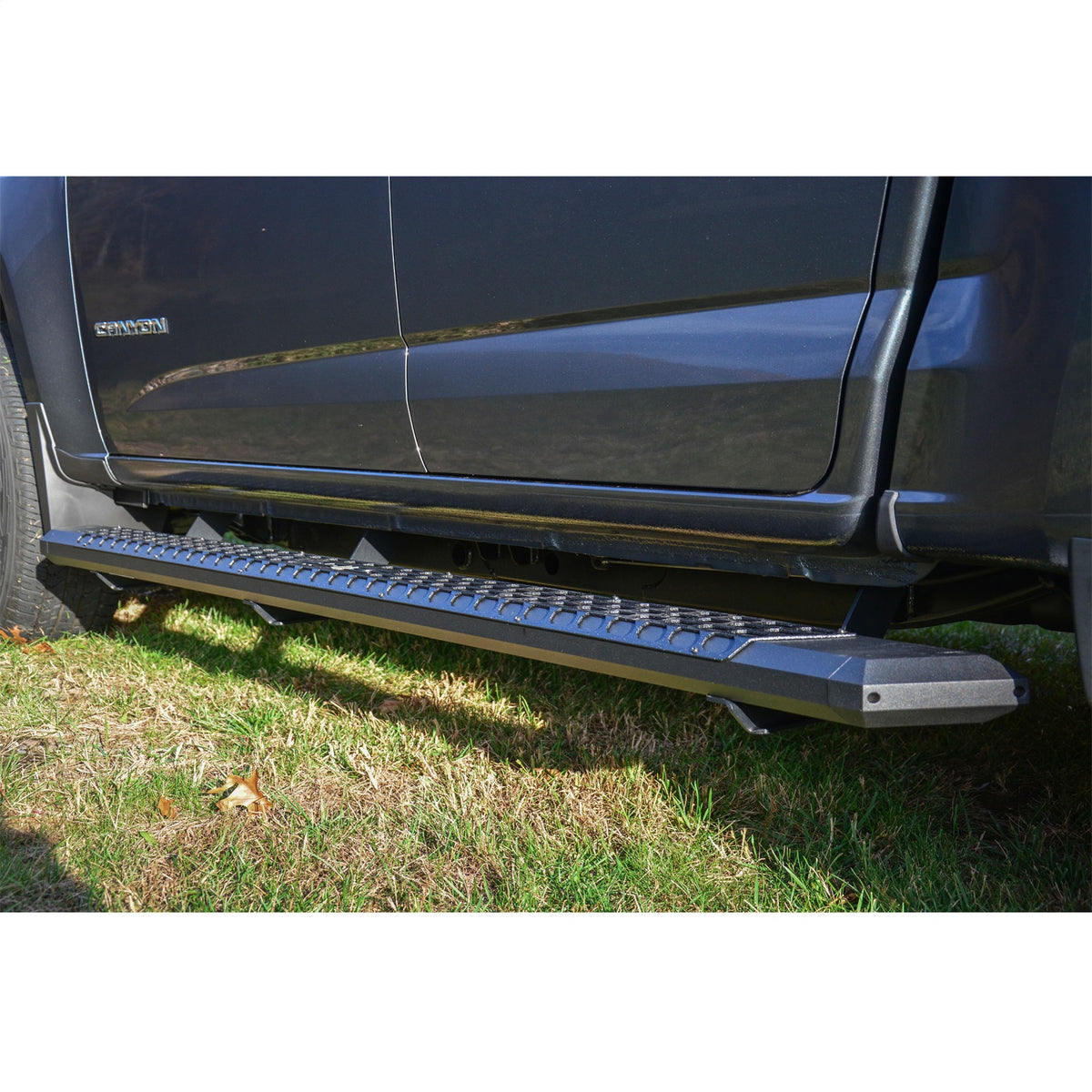 ARIES AdvantEDGE Black Aluminum 85-in Truck Running Boards for Chevrolet/GMC Canyon/Colorado Crew Cab (2015-2026) - 2556044