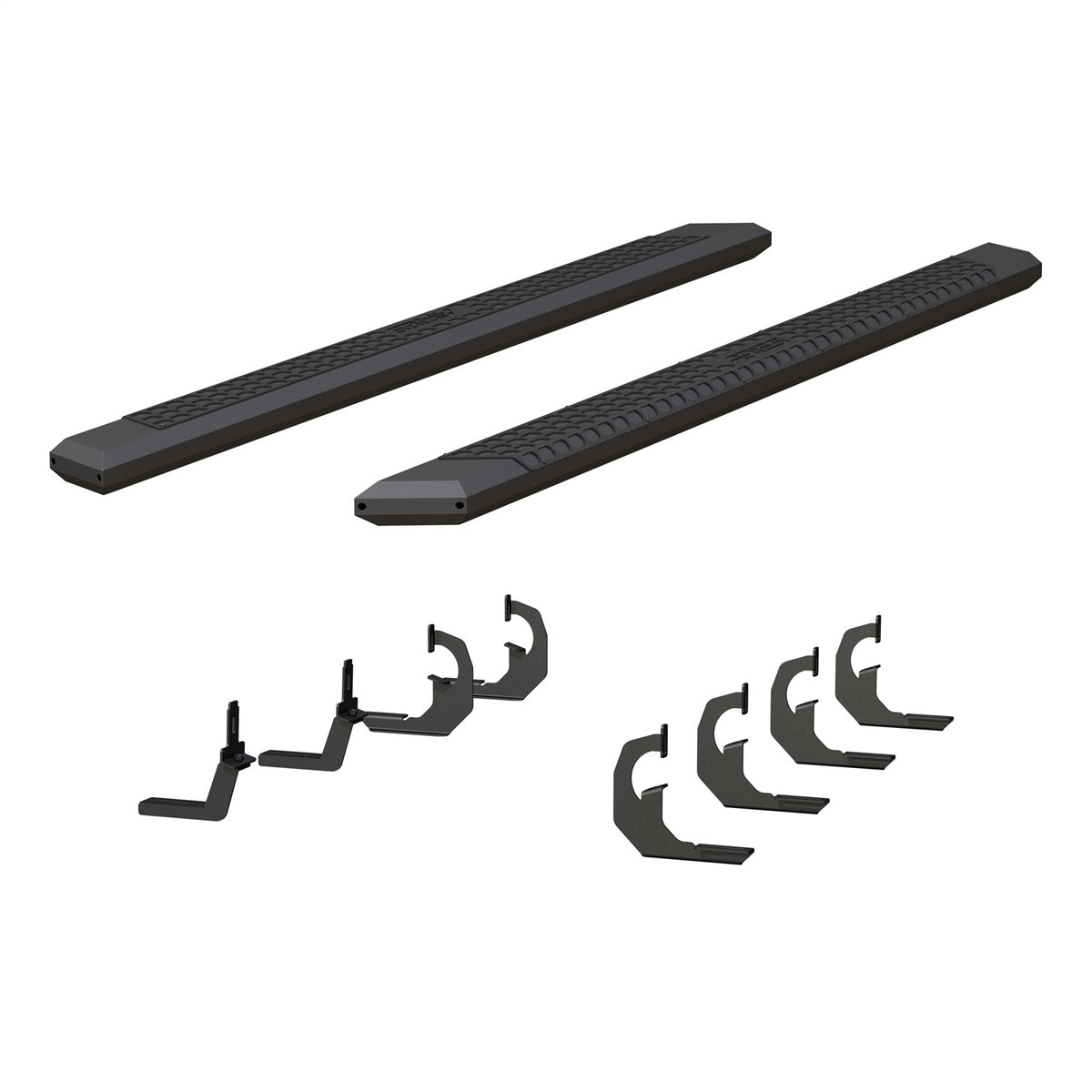 ARIES AdvantEDGE Black Aluminum 91-in Truck Running Boards for Chevrolet/GMC Colorado, Silverado/Sierra 2500 HD, 3500 HD (2007-2019) - 2556046