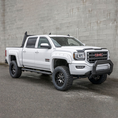 ARIES AdvantEDGE Black Aluminum 91-in Truck Running Boards for Chevrolet/GMC Colorado, Silverado/Sierra 2500 HD, 3500 HD (2007-2019) - 2556046
