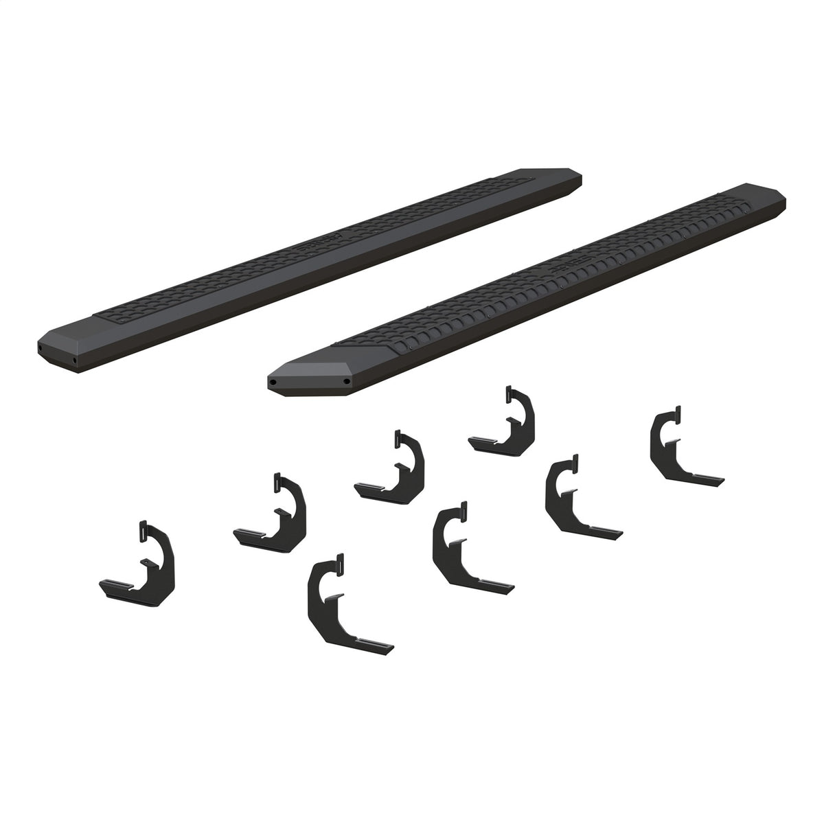 ARIES AdvantEDGE Black Aluminum 91-in Truck Running Boards for Chevrolet/GMC Silverado/Sierra 1500, 2500 HD, 3500 HD Crew Cab (2007-2019) - 2556047
