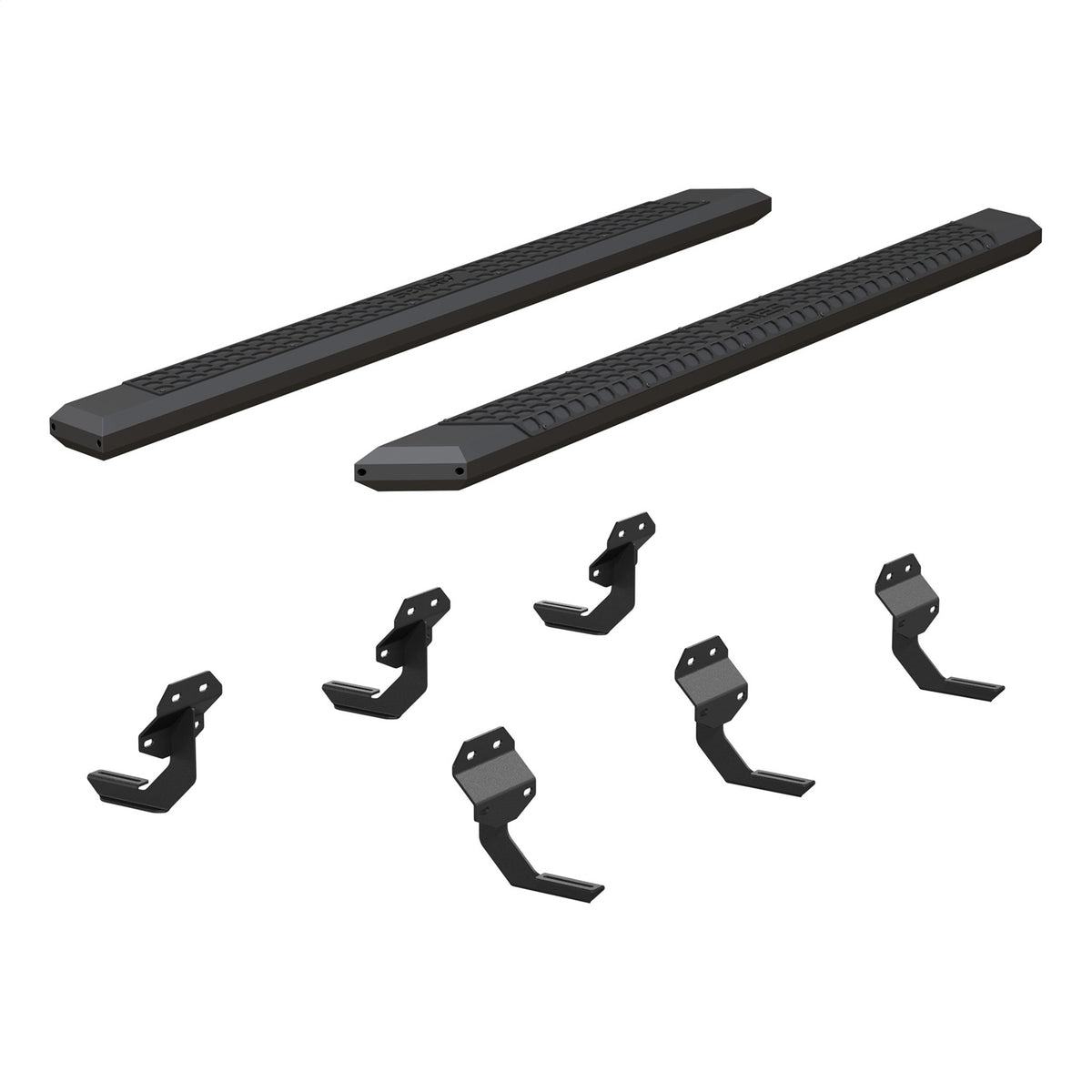 ARIES AdvantEDGE Black Aluminum 91-in Truck Running Boards for Ford F-150, F-150 Lightning, F-250/F-350/F-450/F-550 Super Duty (2015-2026) - 2556048
