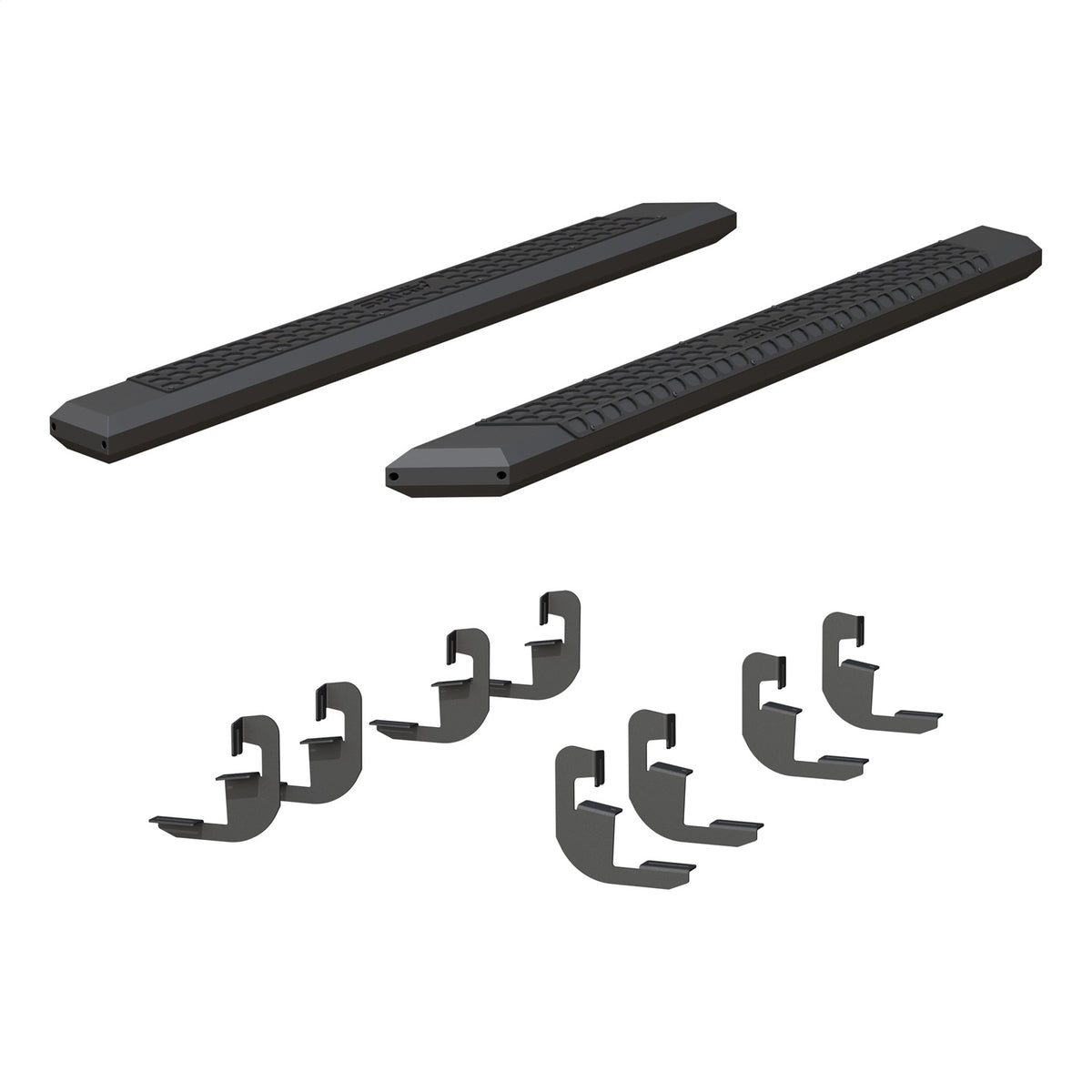ARIES AdvantEDGE Black Aluminum 75-in Truck Running Boards for Chevrolet/GMC Sierra 1500 Limited, Silverado/Sierra 1500, 2500 HD, 3500 HD (2019-2026) - 2556051