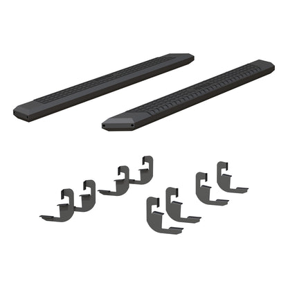 ARIES AdvantEDGE Black Aluminum 75-in Truck Running Boards for Chevrolet/GMC Sierra 1500 Limited, Silverado/Sierra 1500, 2500 HD, 3500 HD (2019-2026) - 2556051