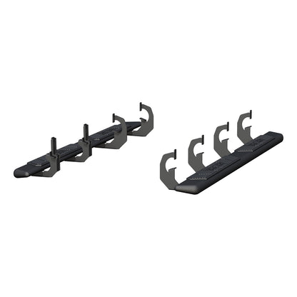 ARIES AscentStep Black Steel 5.5 x 75-in Truck Running Boards for Chevrolet/GMC Silverado/Sierra 2500 HD, 3500 HD Double Cab (2007-2019) - 2558021