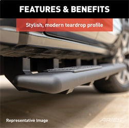 ARIES AscentStep Black Steel 5.5 x 91-in Truck Running Boards for Ford F-250/F-350/F-450 Super Duty SuperCrew (1999-2016) - 2558024