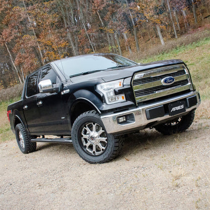 ARIES AscentStep Black Steel 5.5 x 91-in Truck Running Boards for Ford F-250/F-350/F-450 Super Duty SuperCrew (1999-2016) - 2558024