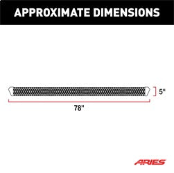 ARIES SlimGrip 5-in x 78-in Black Aluminum Running Boards for RAM 1500 Quad Cab (2019-2026) - 2559004