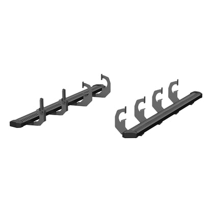 ARIES SlimGrip 5-in x 78-in Black Aluminum Running Boards for Chevrolet/GMC Silverado/Sierra 2500 HD, Silverado/Sierra 3500 HD Double Cab (2007-2019) - 2559021