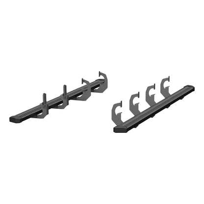 ARIES SlimGrip 5-in x 88-in Black Aluminum Running Boards for Chevrolet/GMC Silverado/Sierra 2500 HD, Silverado/Sierra 3500 HD Crew Cab (2007-2019) - 2559046