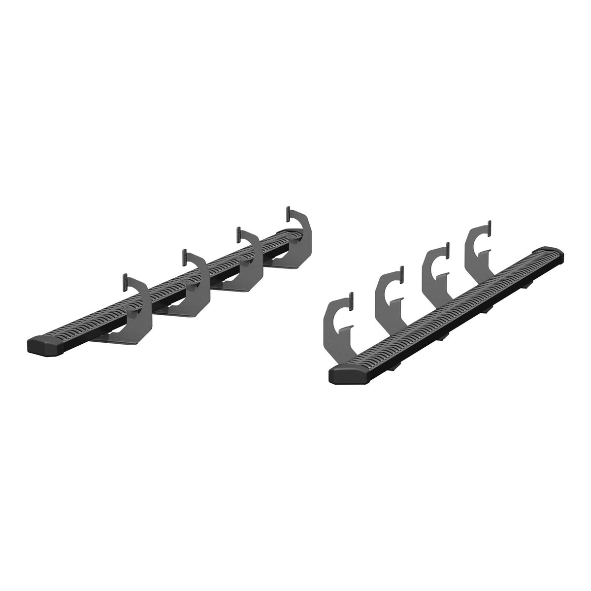 ARIES SlimGrip 5-in x 88-in Black Aluminum Running Boards for Chevrolet/GMC Silverado/Sierra 1500, 2500 HD, 3500 HD Crew Cab (2007-2019) - 2559047