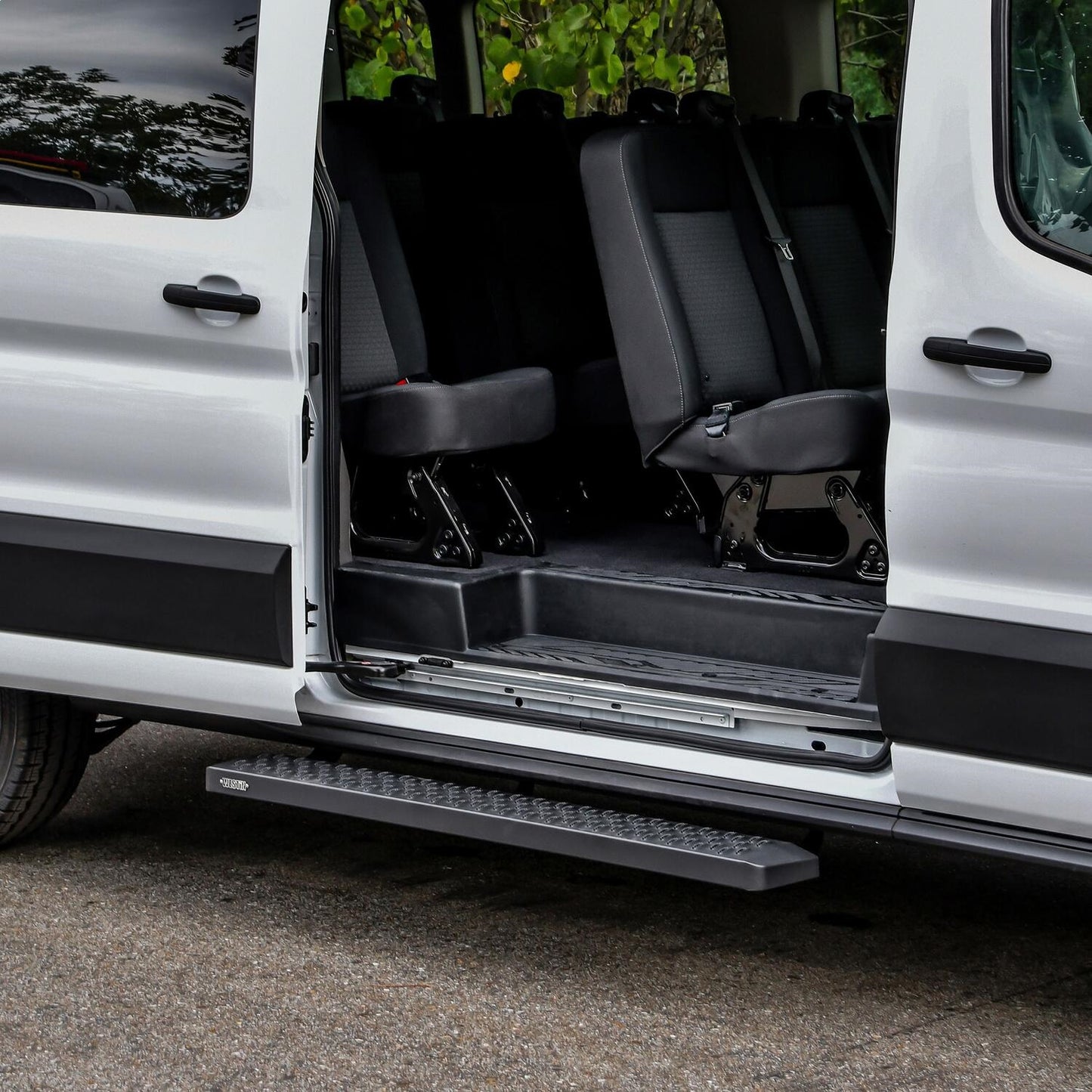 Westin Grate Steps Running Boards for Ford Transit vans (2015-2026) - 27-80015