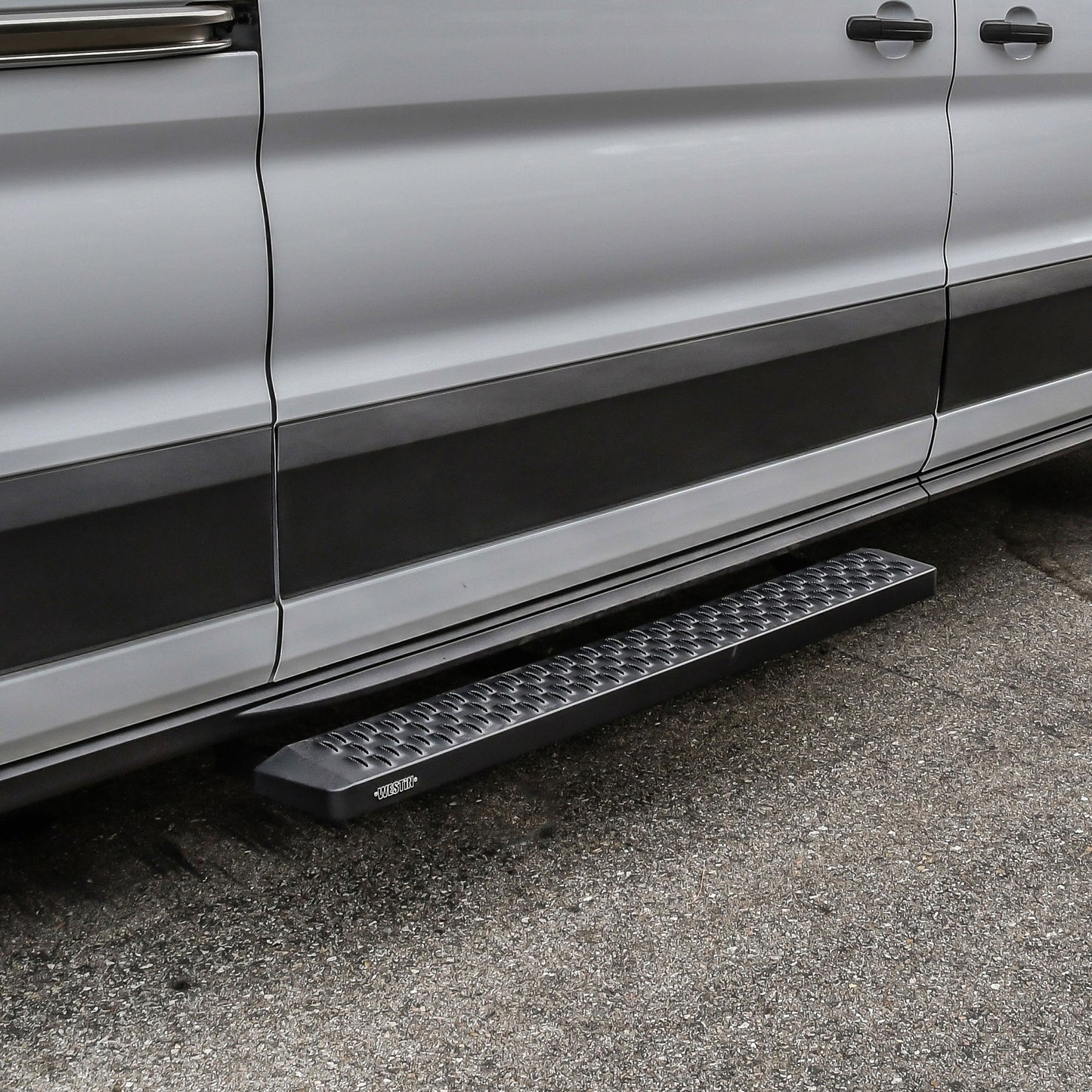 Westin Grate Step 6.25" x 54" Passenger-Side Sliding Door Running Board for Ford Transit