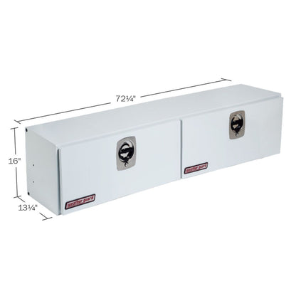 Weather Guard Steel Top Mount Box - 72.25-in x 13.25-in x 16-in - White - 272-3-02