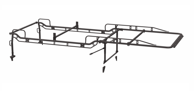 Holman The Pro Rack Leg & Bars Kit - Service Body, 11-ft Body, Regular Cab, Forklift Loadable, Black - 2SBF1R