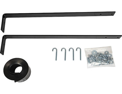 Buyers Products 88-in x 16-in x 13-in Matte Black Diamond Tread Aluminum Topsider Truck Box with Flip-Up Doors - 1722356