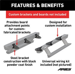 ARIES Universal ActionTrac Mounting Brackets (6-Pack, Fabricated Brackets Required) - 3025176