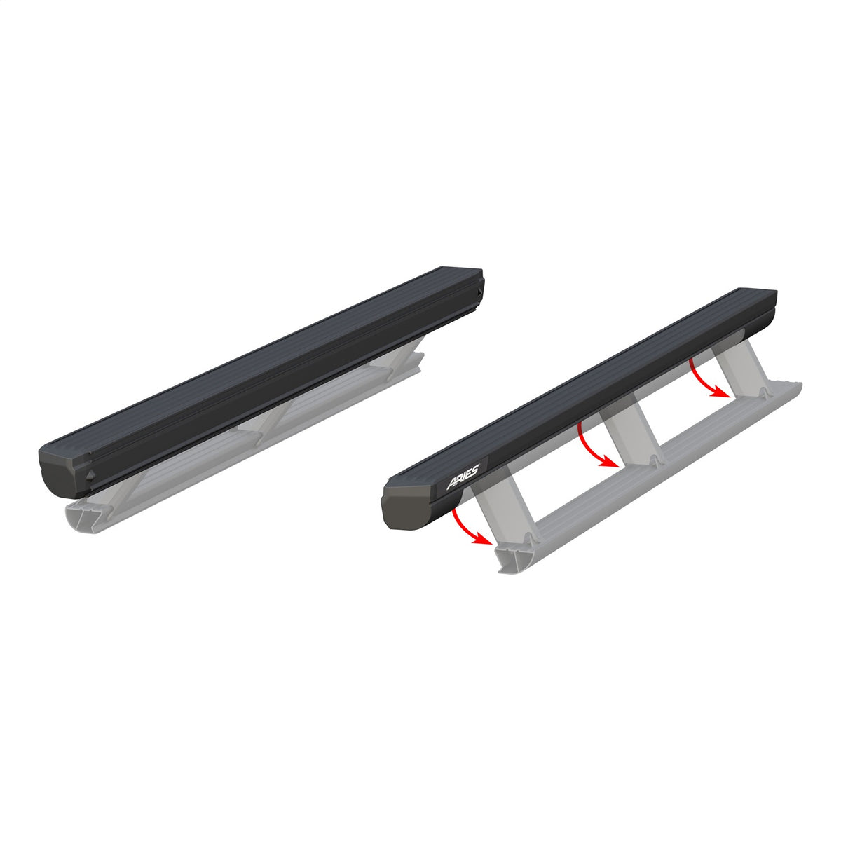 ARIES ActionTrac 87.6-in Powered Running Boards (No Brackets) for Chevrolet/GMC/Dodge/RAM/Ford/Nissan/Toyota (1999-2026) - 3025183