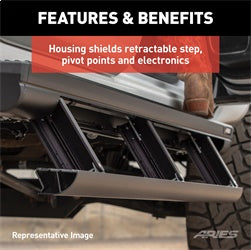 ARIES ActionTrac 87.6-in Powered Running Boards (No Brackets) for Chevrolet/GMC/Dodge/RAM/Ford/Nissan/Toyota (1999-2026) - 3025183