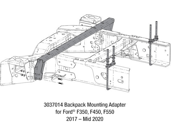 Buyers Products Backpack Mounting Adapter - Ford F350, F450, F550 (2017 - Mid-2020) - 3037014