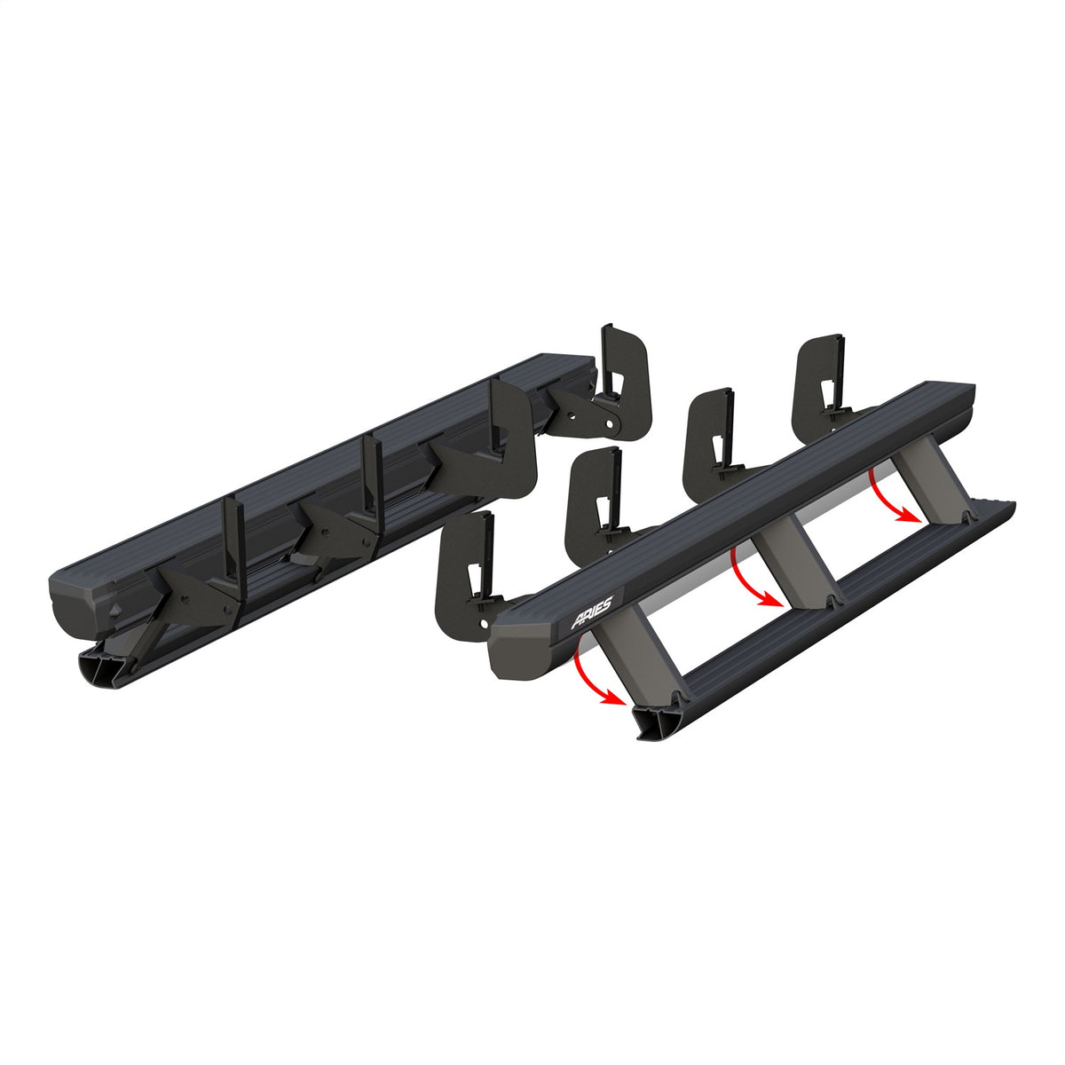 ARIES ActionTrac 83.6-in Retractable Powered Running Boards for Chevrolet/GMC Silverado/Sierra 1500, 2500 HD, 3500 HD Crew Cab (2014-2019) - 3047902