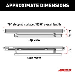 ARIES ActionTrac 83.6-in Retractable Powered Running Boards for Chevrolet/GMC Silverado/Sierra 1500, 2500 HD, 3500 HD Crew Cab (2014-2019) - 3047902