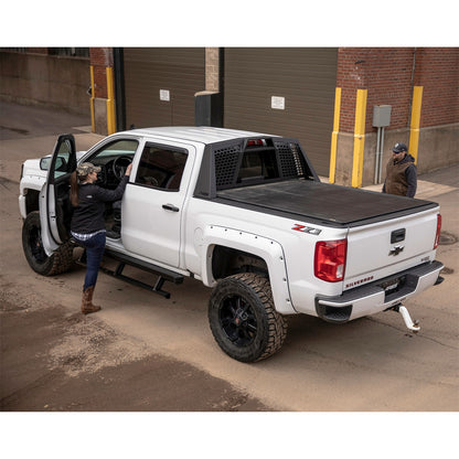 ARIES ActionTrac 83.6-in Retractable Powered Running Boards for Chevrolet/GMC Silverado/Sierra 1500, 2500 HD, 3500 HD Crew Cab (2014-2019) - 3047902