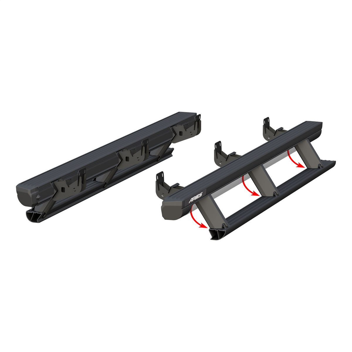 ARIES ActionTrac 83.6-in Retractable Powered Running Boards for Dodge/RAM 1500 Classic, 1500/2500/3500 Crew Cab (2009-2026) - 3047912