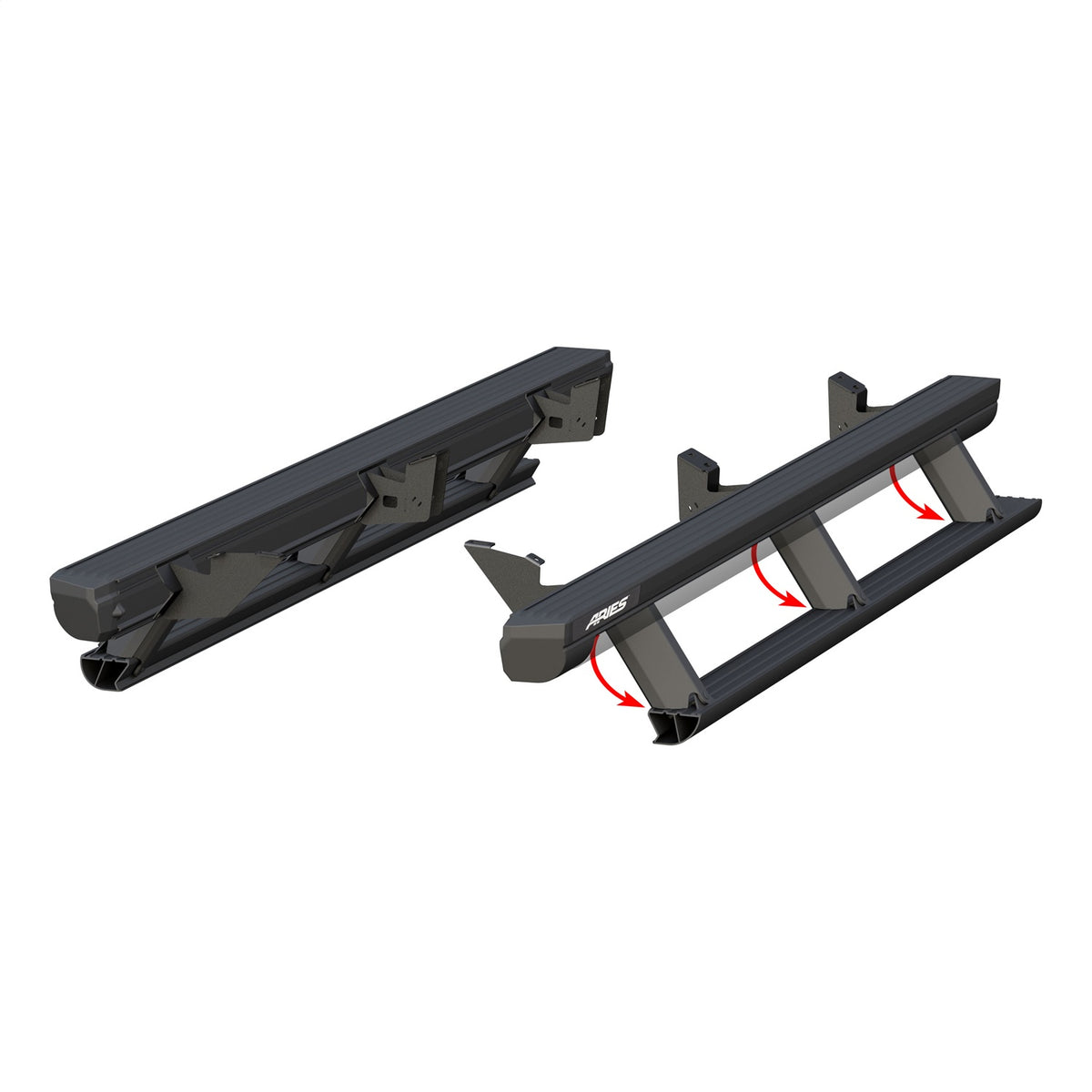 ARIES ActionTrac 83.6-in Retractable Powered Running Boards for Toyota Tacoma Double Cab (2005-2023) - 3047953