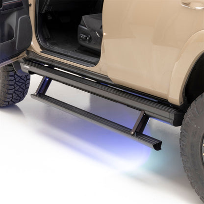 ARIES ActionTrac 69.6-in Retractable Powered Running Boards for Toyota Tacoma Access Cab (2005-2023) - 3047954