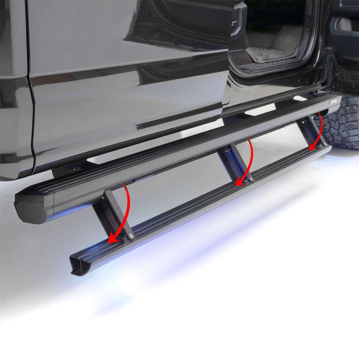 ARIES ActionTrac 87.6-in Retractable Powered Running Boards for Nissan Titan, Titan XD Crew Cab (2009-2024) - 3047960