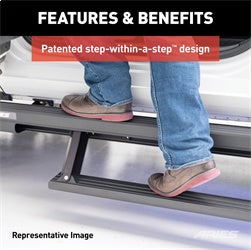 ARIES ActionTrac 87.6-in Retractable Powered Running Boards for RAM 1500 Crew Cab (2019-2026) - 3048314