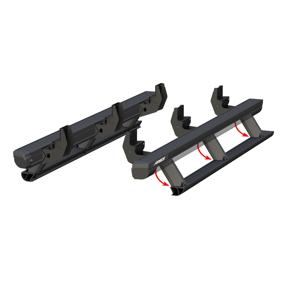 ARIES ActionTrac 87.6-in Retractable Powered Running Boards for Ford F-150, F-150 Lightning, F-250/F-350/F-450/F-550 Super Duty (2015-2026) - 3048321
