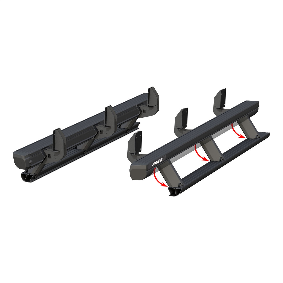 ARIES ActionTrac 87.6-in Retractable Powered Running Boards for Ford F-250/F-350/F-450 Super Duty SuperCrew (1999-2016) - 3048324