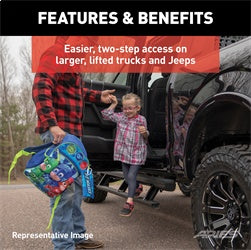 ARIES ActionTrac 87.6-in Retractable Powered Running Boards for Toyota Tundra CrewMax Cab (2007-2021) - 3048351
