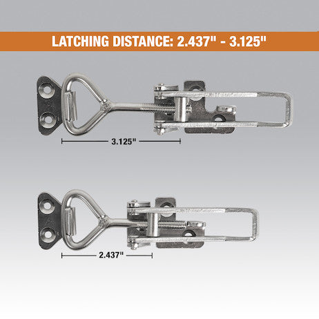 Buyers Products 6" Heavy Duty Stainless Steel Adjustable-Grip Draw Latch - 3049352