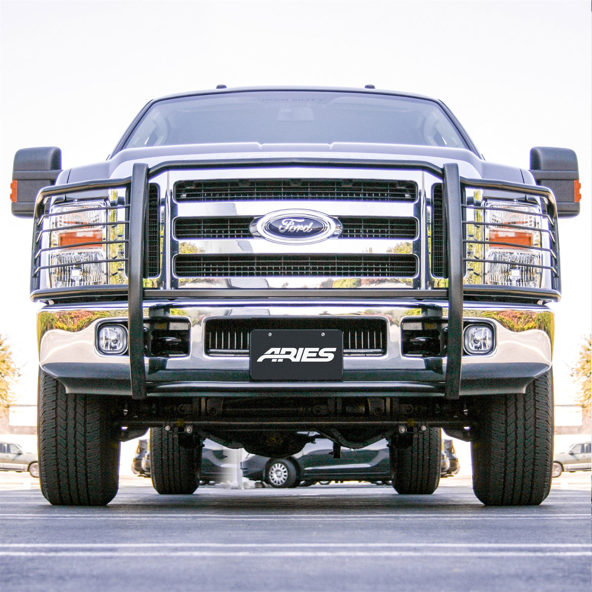 ARIES 1.5-in Black Steel Grille Guard for Ford F-250/F-350/F-450 Super Duty (2008-2010) - 3061