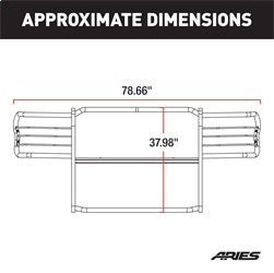 ARIES 1.5-in Polished Stainless Steel Grille Guard for Ford F-250/F-350/F-450/F-550 Super Duty (2017-2022) - 3067-2