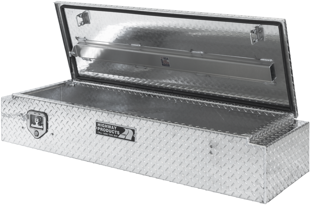 Highway Products 58 x 10.5 x 18-in. 5th Wheel Partner Box with Diamond Plate Base, Diamond Plate Lid - 3122-001
