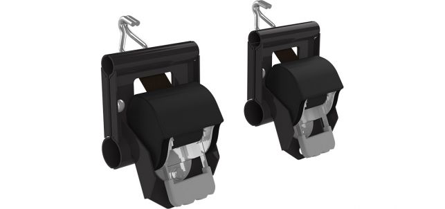Retractable Ratchet Straps With Pro III Mount Brackets - 2" W X 7' L - Pair