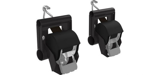 Retractable Ratchet Straps With Pro III Mount Brackets - 2" W X 7' L - Pair