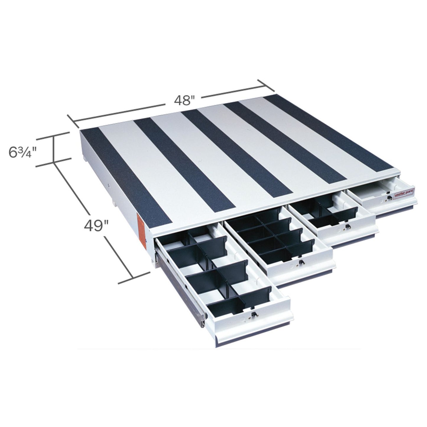 Itemizer® Van Drawer Unit, Lateral, 49in X 48in X 6.75in