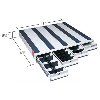 Itemizer® Van Drawer Unit, Lateral, 49in X 48in X 6.75in