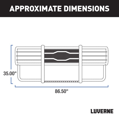 Luverne Prowler Max Black Steel Grille Guard, Select Silverado, Sierra 2500, 3500 HD