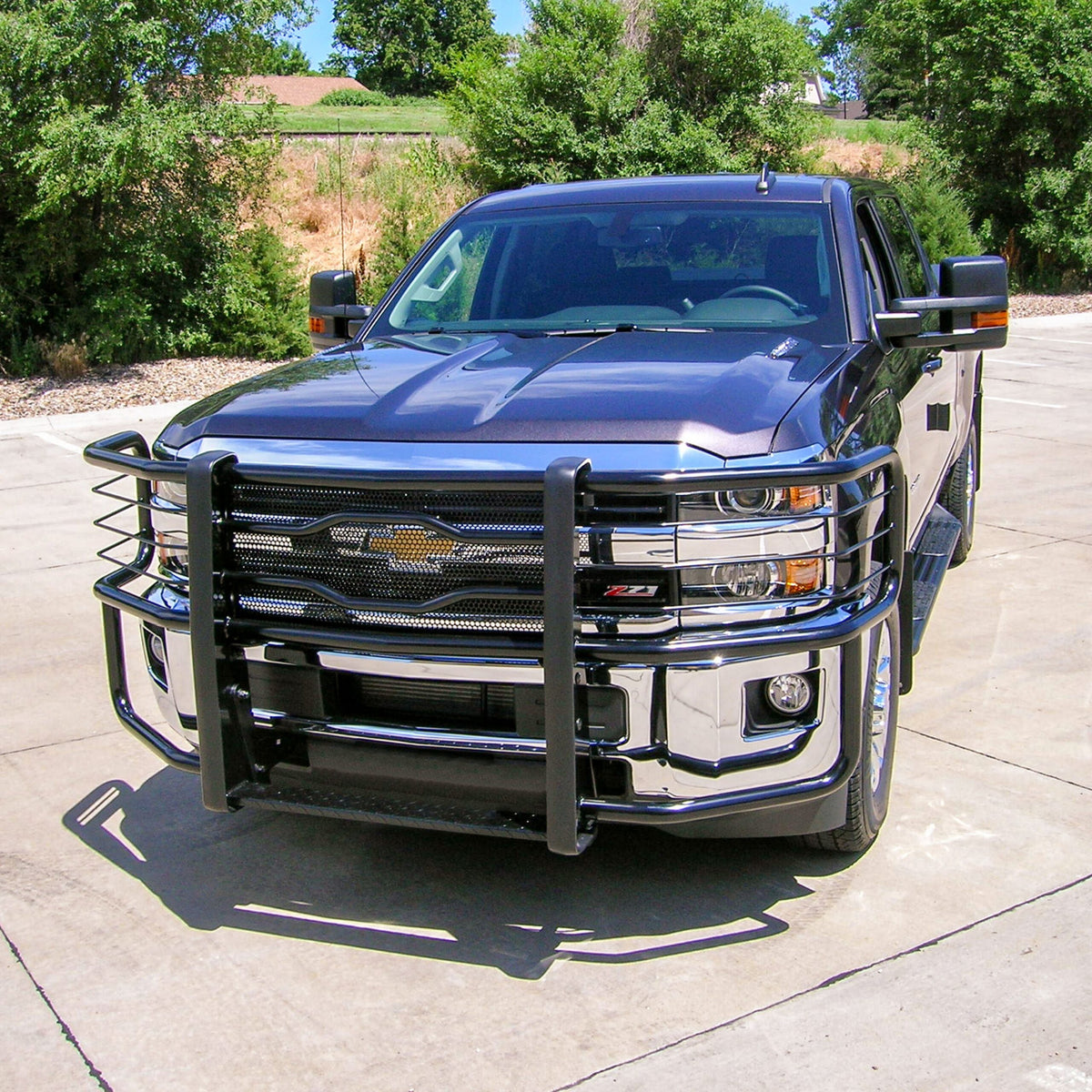 Luverne Prowler Max Black Steel Grille Guard, Select Silverado, Sierra 2500, 3500 HD