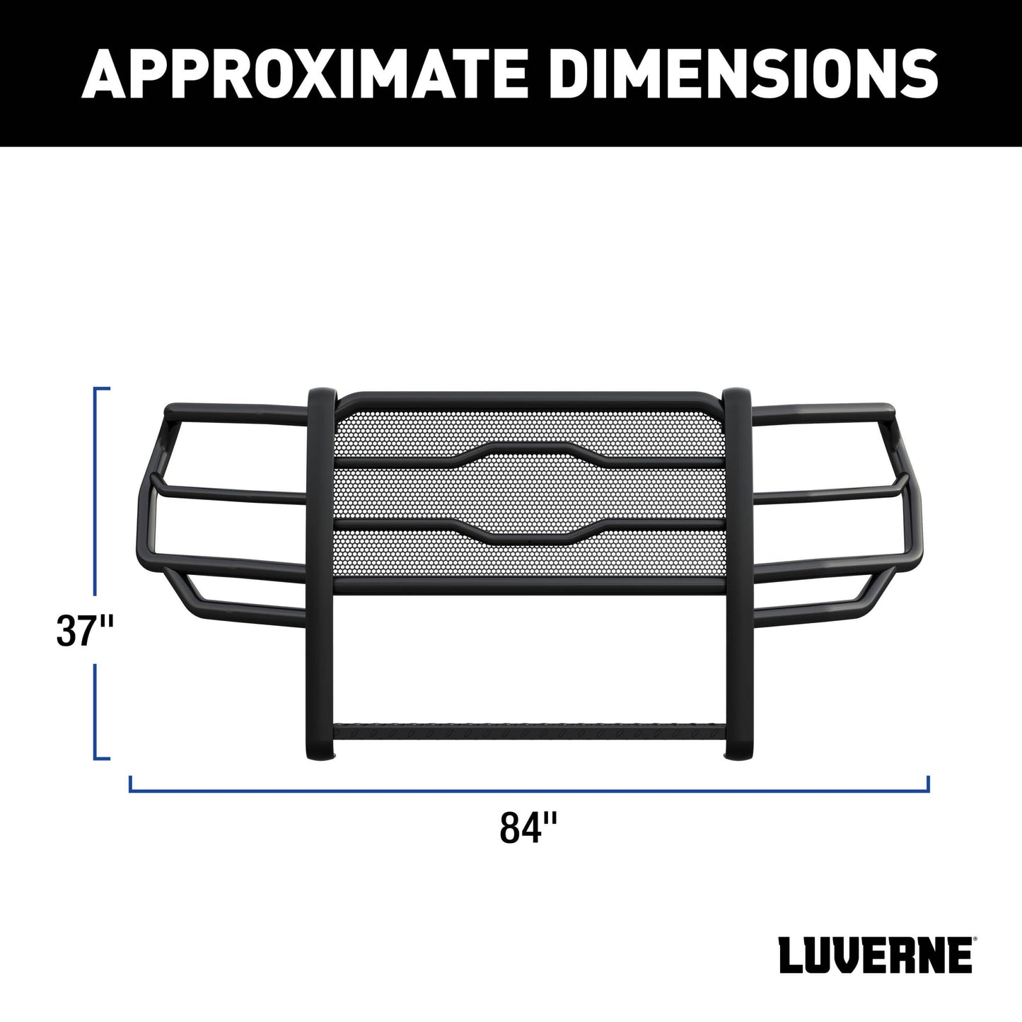 Luverne Prowler Max Black Steel Grille Guard, Select Chevrolet Silverado 1500